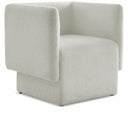Vera Boucle Fabric Upholstered Accent Chair - Cream