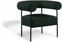 Blake Boucle Fabric Upholstered Accent Chair - Green