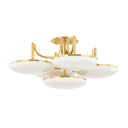 Aged Brass Bregman Semi Flush 30.75" by Hudson Valley