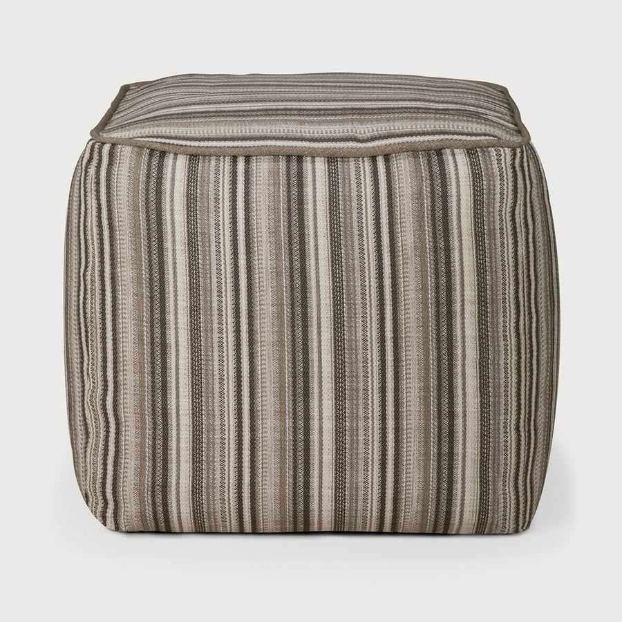 Gray Zahara Outdoor Pouf