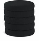Aphia Boucle Fabric Upholstered Stool - Black