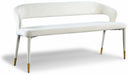 Destiny Velvet Upholstered Bench - Cream
