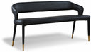 Destiny Vegan Leather Upholstered Bench - Black
