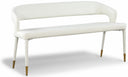 Destiny Vegan Leather Upholstered Bench - White