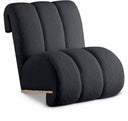 Swoon Faux Sheepskin Upholstered Accent Chair - Black