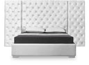 Grande Velvet Upholstered Bed - White