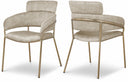 Yara Velvet Upholstered Dining Chair - Stone