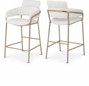 Yara Vegan Leather Upholstered Counter Stool - Cream