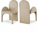 Summer Velvet Upholstered Dining Arm Chair - Beige