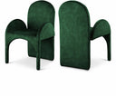 Summer Velvet Upholstered Dining Arm Chair - Green