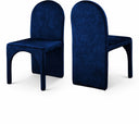 Summer Velvet Upholstered Dining Side Chair - Blue