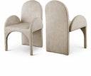 Summer Velvet Upholstered Dining Arm Chair - Stone