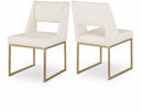 Jayce Vegan Leather Upholstered Dining Chair - Cream