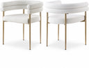 Brielle Boucle Fabric Upholstered Dining Chair - Cream