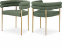 Brielle Boucle Fabric Upholstered Dining Chair - Green