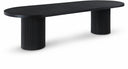 Belinda 90" - 123" Oak Wood Extendable Dining Table - Black