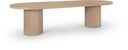 Belinda 90" - 123" Oak Wood Extendable Dining Table - Natural