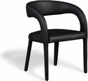 Sylvester Vegan Leather Upholstered Dining Chair - Black