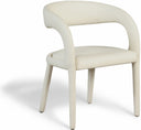 Sylvester Vegan Leather Upholstered Dining Chair - Cream