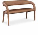Sylvester Vegan Leather Upholstered Bench - Brown