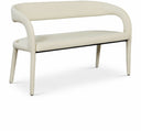Sylvester Vegan Leather Upholstered Bench - Cream