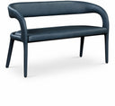 Sylvester Vegan Leather Upholstered Bench - Blue