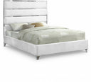 Zuma Velvet Upholstered Bed - White