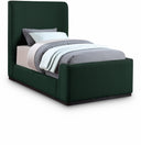 Oliver Boucle Fabric Upholstered Twin Bed - Green