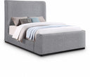 Oliver Boucle Fabric Upholstered Bed - Grey