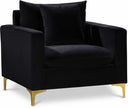 Naomi Velvet Upholstered Chair - Black