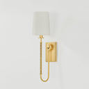 Aged Brass Glenmont Wall Sconce 5.25" x 20.5" by Hudson Valley, view 2