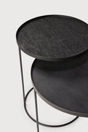 Round Tray Side Table Set