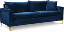 Naomi 81.5" Velvet Upholstered Sofa - Blue