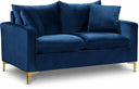 Naomi 58" Velvet Upholstered Loveseat - Blue
