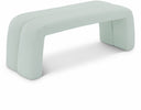 Arc Vegan Leather Upholstered Bench - Green