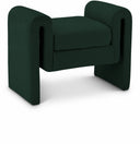 Stylus 31.5" Boucle Fabric Upholstered Bench - Green