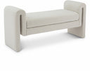 Stylus 51" Boucle Fabric Upholstered Bench - Cream