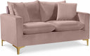Naomi 58" Velvet Upholstered Loveseat - Pink