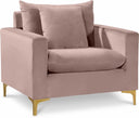 Naomi Velvet Upholstered Chair - Pink