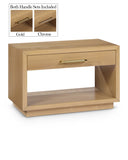 Avery 32" Solid Wood And Ash Veneer Nightstand - Natural
