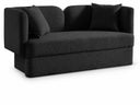 Marcel 68" Boucle Fabric Upholstered Loveseat - Black