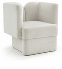 Marcel Boucle Fabric Upholstered Chair - Cream