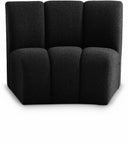 Infinity Boucle Fabric Upholstered Modular Chair - Black