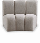 Infinity Boucle Fabric Upholstered Modular Chair - Taupe
