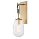 Aged Brass Bruckner Wall Sconce 6" by Hudson Valley