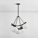 Distressed Bronze Duxbury Chandelier 31.75" by Hudson Valley, view 2