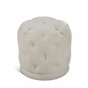 Harper Velvet Upholstered Stool - Cream