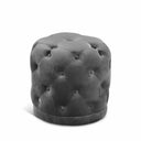 Harper Velvet Upholstered Stool - Grey