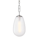 Polished Nickel Bruckner Pendant 8.75" by Hudson Valley