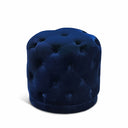 Harper Velvet Upholstered Stool - Blue